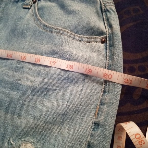 Vanilla Star Y2K Deconstructed Denim Mini Skirt Sz 13 - Picture 12 of 13